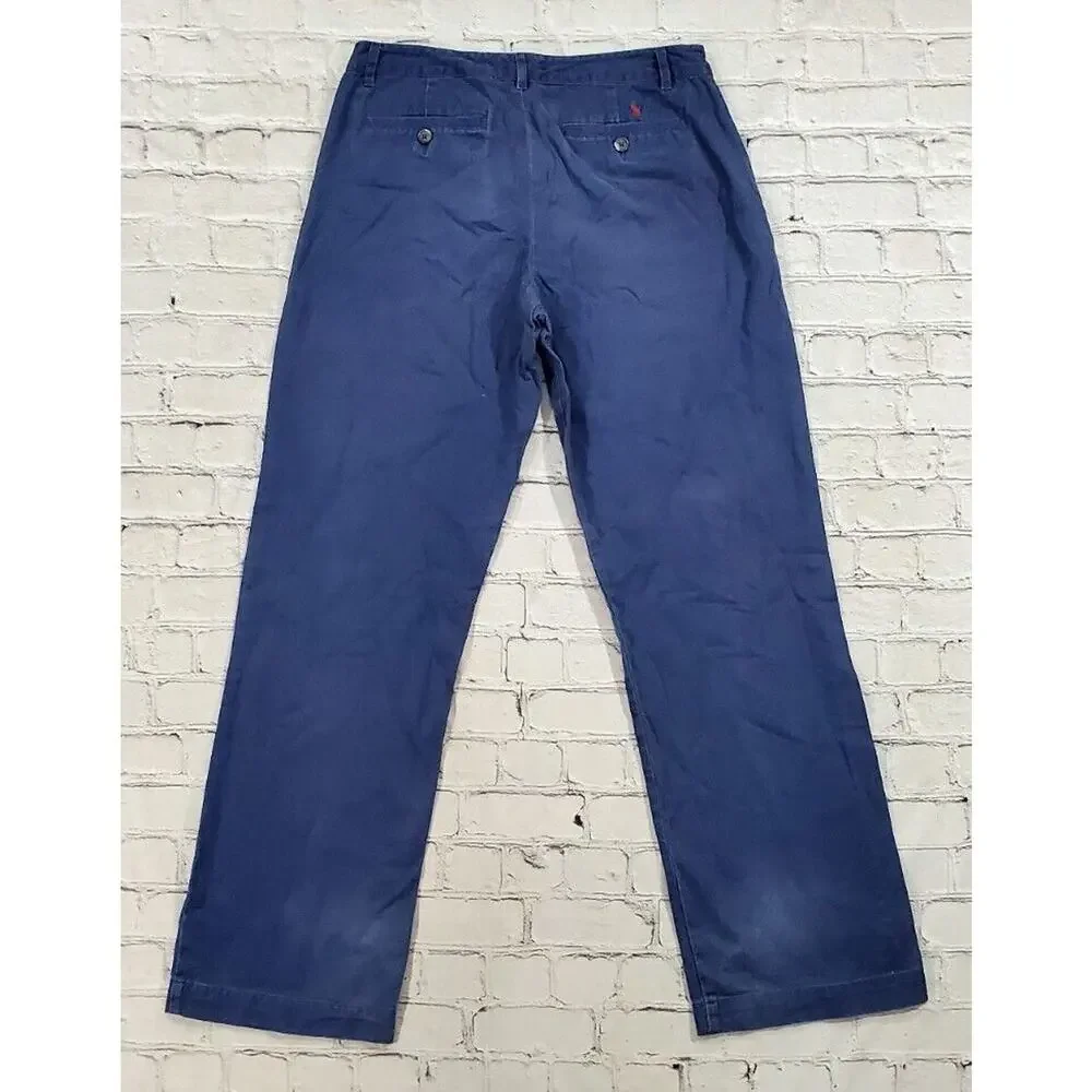 Polo Ralph Lauren Blue Flat Front Chinos YOUTH BOYS SIZE 18 W30 x L31